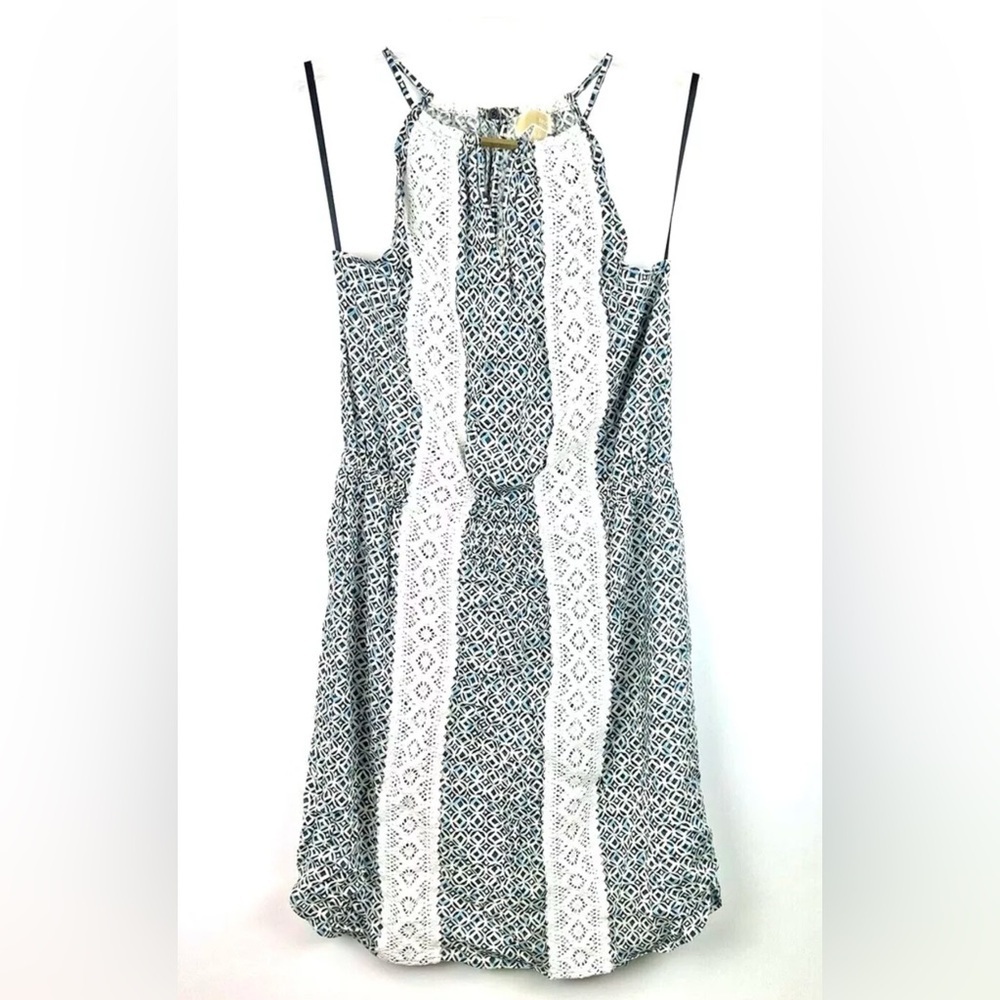 Michael Kors Women’s Blue/White Sleeveless Knee Length Dress Size Medium